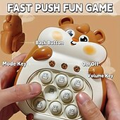cheap Electronic Entertainment-1pc Intelligence Toy, 4 Modes, 999 Game Levels, With Lights, Fast Press Game Console, Handheld Game Console, Fast Puzzle Game Console, Press Bubble Fidget Toy, Game Console