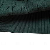 economico maglione pullover da uomo-maglione da uomo in cotone con ricamo giraffa, girocollo, classico pullover lavorato a maglia con motivo a torsione per uomo