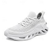 baratos Ténis para Homem-tênis de corrida flyknit respirável vermelho masculino com sola acolchoada leve – ideal para treinos e uso diário