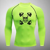 economico T-shirt e Canottiere da Corsa-Per uomo T-shirt Compressione Maglia Atletica Maglia da palestra Camicia fitness Manica lunga Maglietta Informale Athleisure Autunno Traspirante Asciugatura rapida Morbido Allenamento in palestra