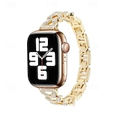 お買い得  Apple Watch Bands-Solo Loop と互換性があります Apple Watch ウォッチバンド 38mm 40mm 41mm 42mm 44mm 45mm 49mm ブリンブリンダイヤモンド メタルクラスプ 調整可 合金 交換用時計バンド のために iwatch Ultra 2 Series 9 8 7 SE 6 5 4 3 2 1