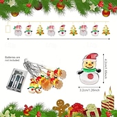 levne Holiday Strip Světla-Vánoční LED řetězová světla 10/20 LED Vánoční sněhulák dekorace stromečku voděodolná girlanda světla USB/bateriově napájená sváteční nový rok vánoční výzdoba pro domácnost ložnice na párty svatební