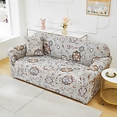baratos Cobertura de Sofa-capa de sofá estampada capa elástica para sofás em formato de L protetor de móveis elegante e durável ideal para renovar a decoração da sua sala de estar com um design exclusivo