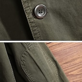 cheap Men&#039;s Classic Blazers-Men&#039;s Blazer Business Cocktail Party Wedding Party Fashion Casual Spring &amp;  Fall Polyester Plain Button Pocket Comfortable Single Breasted Blazer Black khaki Army Green