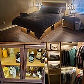 cheap USB Strip Lights-Motion Sensor LED Light Strip 1-2.5 Meters, Rechargeable Battery Box, Indoor Motion-Activated Light for Wardrobes, Stairs, Cabinets, Counters, and Beds (Batteries Not Included)