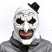 preiswerte Masken-Schrecklicher Joker 2 Clown King Kong Maske Voller Kopf Realistische Maske Erwachsene Herren Damen Gruseliges Kostüm Party Halloween Karneval Einfaches Karnevalskostüm