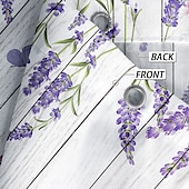お買い得  シャワーカーテン-フック付きシャワーカーテン 180cm*180cm(70&quot;*70&quot;) ポリエステル 洗える防水バタフライラベンダーパターン バスルームデコ