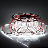 abordables Bandes lumineuses étanches-3M 5m 10m Bandes Lumineuses LED Flexibles 1200 LED 2835 SMD 8 mm 1Set Support de montage 1 jeu Blanc Froid Rouge Bleu Bandes lumineuses LED Intérieur Soirée Extérieur 220-240 V