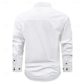 abordables camisas occidentales de los hombres-Hombre Águila Camisas de trabajo camisa occidental Camisa cargo Manga Larga Casual Táctico Deporte Noche Invierno Primavera &amp; Otoño Cuello Vuelto Estampado Gris oscuro Negro Blanco Verde Ejército Rojo