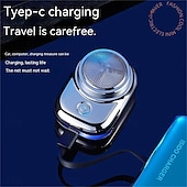abordables Rasage et épilation-Mini rasoir de voyage portable sans fil rechargeable par USB pour enlever les poils de la poitrine et du corps