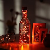 economico Striscie luci ad energia solare-luce solare esterna della stringa ha condotto la luce solare del giardino 2m 20led bottiglia di vino ad energia solare a forma di sughero stringa di filo di rame principale luce esterna festival