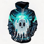 abordables Sudaderas con capucha-Fantasma Esqueleto Sudadera Pullover Víspera de Todos los Santos 3D Bolsillo delantero Gráfico Para Pareja Hombre Mujer Adulto Víspera de Todos los Santos Carnaval Mascarada Impresión 3D Fiesta