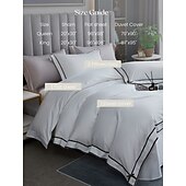 economico Collezione d&#039;elite-Set copripiumino da 4 pezzi, 100% cotone biologico, tessuto morbido e traspirante, include copripiumino e federe per un sonno confortevole.