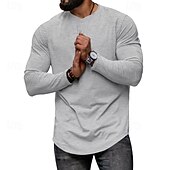 Homme T-shirt Chemise à Manches Longues manche longue Col ras du cou Printemps & Automne Uni Mode Designer Basique Classique Vacances Rue Sortir Noir Blanche bleu marine T-shirt haut de gamme pour abordables t-shirts de base-Homme T-shirt Chemise à Manches Longues manche longue Col ras du cou Printemps & Automne Uni Mode Designer Basique Classique Vacances Rue Sortir Noir Blanche bleu marine T-shirt haut de gamme pour
