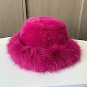 cheap Party Hats-Hats Polyester Bucket Hat Fedora Hat Floppy Hat Christmas Casual Holiday Tea Party Ladies Day Elegant Vintage Simple With Pure Color Splicing Headpiece Headwear