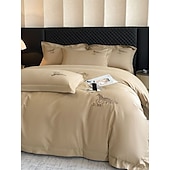 cheap Elite Collection-4PCS Duvet Cover Bedding Set 100% Organic Cotton Soft and Breathable Fabric Includes Duvet Cover and Pillowcases for a Comfortable Sleep