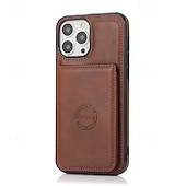 economico Cover per iPhone-telefono Custodia Per iPhone 16 Pro Max Plus iPhone 15 Pro Max Plus iPhone 14 13 12 11 Pro Max Plus Mini SE Per retro Con supporto A calamita Slot per schede Retrò TPU pelle sintetica