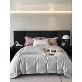 economico Collezione d&#039;elite-Set copripiumino da 4 pezzi, 100% cotone biologico, tessuto morbido e traspirante, include copripiumino e federe per un sonno confortevole.