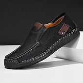 levne Pánské nazouváky a mokasíny-pánské ležérní slip-on mokasíny, lehké prodyšné boty z umělé kůže s protiskluzovou podrážkou, ideální pro každodenní nošení a outdoorové aktivity