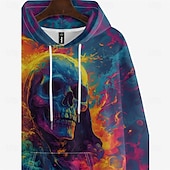 baratos moletons 3d masculinos-Homens Gráfico Escuro Moletom Moletons Moletom Manga Longa Moletom com capuz Com Capuz Férias Impressão 3D Férias Esportes Para Noite Arco-íris Estampado Inverno Primavera &amp; Outono Designer