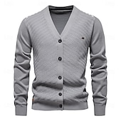 ieftine pulover cardigan pentru bărbați-pulovere cardigan din bumbac noi pentru bărbați, cu decolteu în V, pulovere casual din tricot social, cardigane pentru bărbați