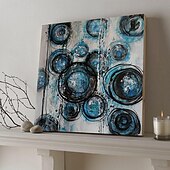 preiswerte Abstrakte Gemälde-handgemachtes Ölgemälde auf Leinwand, Wandkunst, Dekoration, modern, strukturiert, abstrakt, Kreis, für Zuhause, Tanzstudio, Dekor, gerollt, rahmenlos, ungedehntes Gemälde