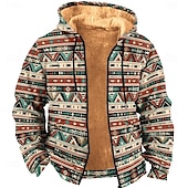 economico felpe 3d da uomo-Per uomo Felpa con cappuccio Felpe Felpa Felpa con cappuccio Stampa 3D Marrone Autunno inverno progettista