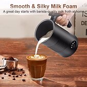 cheap Kitchen Appliances-Electric Coffee Milk Frother Milk Steamer Soft Foam Maker with Two Whisks for Frothing and Heating Milk 4 IN 1 Multifunction