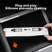 levne Nabíječky do auta-inteligentní dokovací stanice do auta typ-c pd 27w rychlá nabíječka usb extender dokovací stanice napájený splitter pro tesla model 3