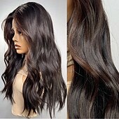 economico Parrucche lace front capelli veri-Capelli umani di Remy 13x4 Pizzo Frontale Parrucca Parte di mezzo Brasiliano Ondulato Multicolore Parrucca 130% 150% Densità dei capelli con i capelli del bambino Capelli evidenziati / balayage Senza