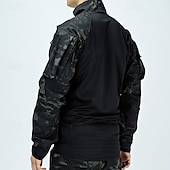 tanie Najfatalniejszy-Męskie Koszula bojowa Koszula turystyczna Taktyczna koszula wojskowa Długi rękaw Quarter Zip Top Na wolnym powietrzu Oddychający Miękka Poliester Niejednolita całość Czarny Zieleń wojskowa Chropowata