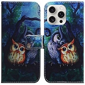 levne Pouzdra pro iPhone-telefon Carcasă Pro iPhone 16 Pro Max Plus iPhone 15 Pro Max Plus iPhone 14 13 12 11 Pro Max Plus Mini SE Zadní kryt se stojánkem Magnetické Slot pro kartu Tygr Retro TPU PU kůže