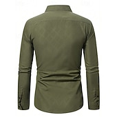 economico camicie da uomo no stiro-Per uomo Camicia Camicia elegante Camicia con Bottoni Plaid Matrimonio Feste Rosso Verde Grigio Manica Lunga Bavero Primavera &amp; Autunno Abbigliamento