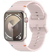 olcso Apple óraszíjak-Sportszíj Kompatibilis valamivel Apple Watch óraszíj 38mm 40mm 41mm 42mm 44mm 45mm 49mm Elasztikus Állítható Szilikon Csere óraszíj mert iwatch Ultra 2 Series 9 8 7 SE 6 5 4 3 2 1