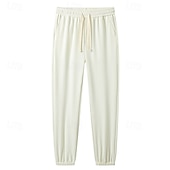 economico pantaloni da jogging-Per uomo Pantaloni della tuta Pareggiatore Pantaloni Pantaloni casual Pantaloni a nido d'ape A cordoncino Vita elastica Liscio Comfort Caldo Lunghezza intera Esterno Informale Giornaliero Sportivo Di