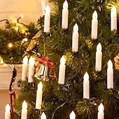cheap Battery String Lights-Festive LED Candle Light String Warm White Battery-Powered Clip-On For Easy Hanging Perfect For Christmas Tree &amp; Holiday Decor