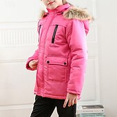 παιδικό πουπουλένιο μπουφάν για κορίτσια απλό streetwear τσέπης διακοπών βαμβακερό παλτό πανωφόρι 4-12 ετών φθινοπωρινό μαύρο ροζ σκονισμένο τριαντάφυλλο Χαμηλού Κόστους Μπουφάν κοριτσιών με πούπουλα και παρκά-παιδικό πουπουλένιο μπουφάν για κορίτσια απλό streetwear τσέπης διακοπών βαμβακερό παλτό πανωφόρι 4-12 ετών φθινοπωρινό μαύρο ροζ σκονισμένο τριαντάφυλλο