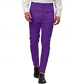 billige Chinos-Herre Dressbukser Mager Bukser kinesisk Knapper Lomme عادي Komfort Formell Fest Arbeid Mote Klassisk Stil Rosa Blå Mikroelastisk