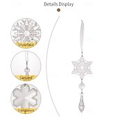 お買い得  装飾品-18個のクリスマスツリークリア吊り下げオーナメント、透明アクリルつららと雪の結晶のクリスマスデコレーション、ホリデーツリー吊り下げ装飾