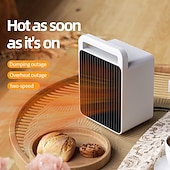 abordables Équipements de chauffage-radiateur d&#039;appoint 900w radiateur d&#039;appoint électrique portable mini radiateur silencieux de sécurité multiple 2 modes chauffage de sécurité rapide en céramique ptc radiateur pour bureau chambre