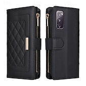 levne Pouzdra pro Samsung-telefon Carcasă Pro S24 S23 S22 S21 Ultra Plus S24 FE S21 FE A55 A35 A25 A15 5G A54 A34 A14 A73 A53 A33 A23 A13 S25 Ultra Zadní kryt se stojánkem Zip s Lanyardem Retro TPU PU kůže