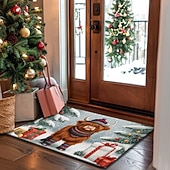 billiga julmattor och julmattor-juldekoration dörrmatta xmas highland cattle köksmatta golvmatta halkfri matta oljesäker matta inomhus utomhusmatta sovrumsinredning badrumsmatta entrématta