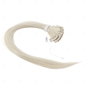 economico Clip nelle estensioni-Liscio Forcine Capelli sintetici Lungo Estensione capelli Con clip 12 pz Resistente al calore Per donna