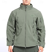 baratos Casacos Leves, Polares &amp; Caminhada-Homens Jaqueta Outdoor Jaqueta Softshell Jaqueta de Trilha Inverno Ao ar livre Térmico / Quente Forro de Velocino Prova-de-Água A Prova de Vento Jaquetas em Velocino Jaqueta Tática Quente Zip Completo
