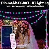cheap Smart Lights-Elegant Wedding Reception Party Tuya WiFi Smart Bluetooth Colorful Ball String Light USB Powered 5-20M for Home Garden Decor