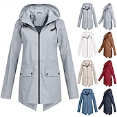 ieftine Jachete impermeabile-Pentru femei Μπουφάν πεζοπορίας Iarnă În aer liber Impermeabil Rezistent la Vânt Multi-buzunar Fermoar Față Jachetă ușoară Fermoar Întreg Camping / Drumeții / Speleologie Alb Vișiniu Albastru Marin