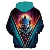 levne Mikiny s kapucí-To Klaun Zabijácký klaun Kapuce Pullover předvečer Všech svatých 3D Grafika Pro Pro páry Pánské Dámské Dospělé předvečer Všech svatých Karneval Plesová maškaráda 3D tisk Párty Běžné / Denní