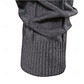 preiswerte Herrenpullover-Männlich Rollkragenpulli Pullover Zur Seite fahren Stricken Standard Solide / einfarbig Rollkragen Brautkleider schlicht Casual Bekleidung Winter Herbst Winter Schwarz Gelb S M L