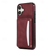 economico Cover per iPhone-telefono Custodia Per iPhone 16 Pro Max Plus iPhone 15 Pro Max Plus iPhone 14 13 12 11 Pro Max Plus Mini SE Per retro Con supporto Slot per schede Resistente agli urti Retrò TPU pelle sintetica
