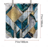 baratos Cortinas de Banho-Cortina de Chuveiro com Ganchos 180cm*180cm(70&quot;*70&quot;) Poliéster Lavável à Prova d&#039;Água com Padrão para Decoração de Banheira de Banheiro Mármore Abstrato